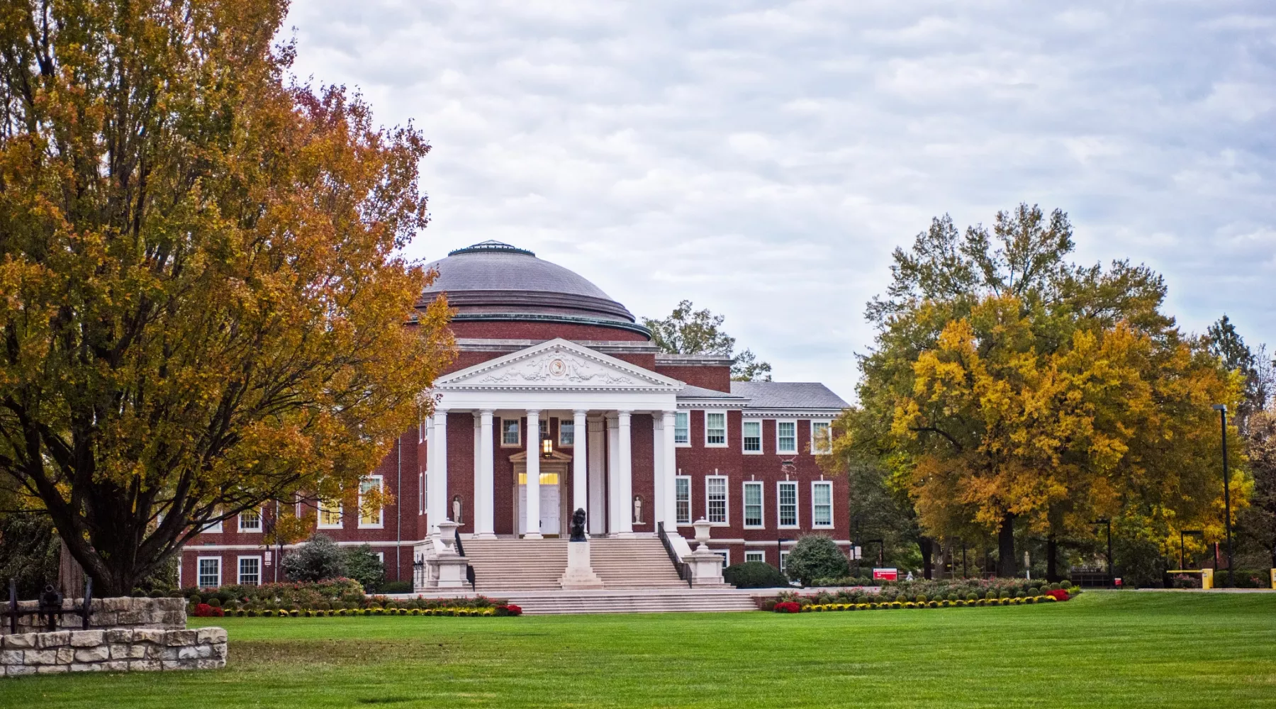 Grawmeyer Hall in fall
