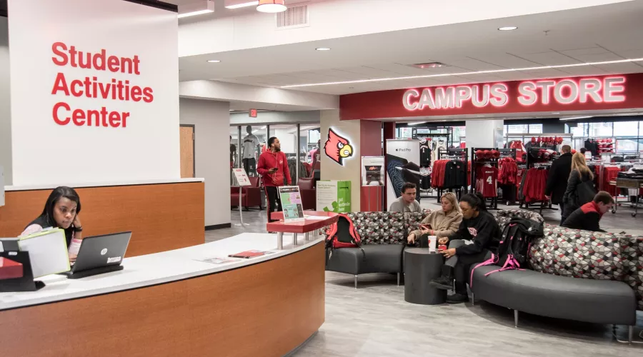 The Campus Store in the lower level of the SAC.