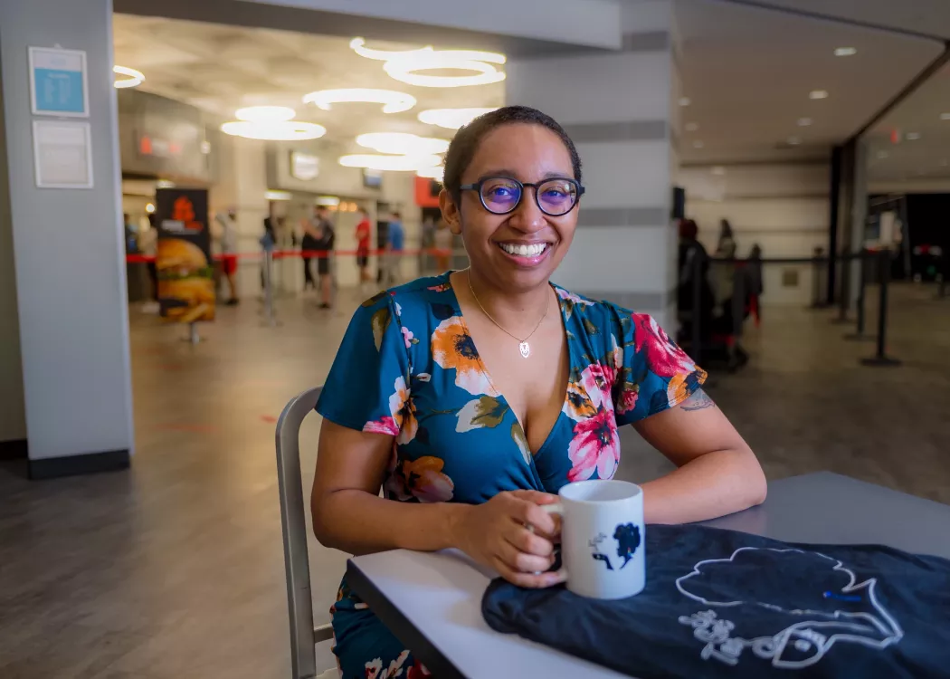 Arielle Clark '17 works in IT Services and also owns Sis Got Tea, a Black, LGBTQ-run cafe and tea shop.