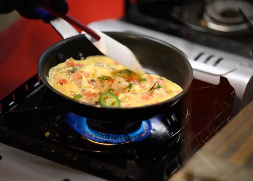 Veggie omelette at the Ville Grill.